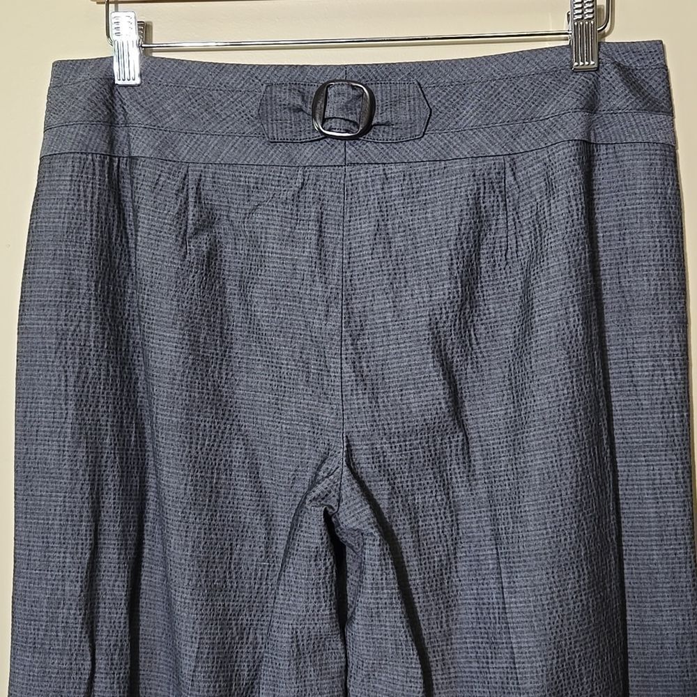 Classique Entier Wide Leg Trouser Pants Size 10 Gray Wool Blend Career Workwear - Picture 7 of 14